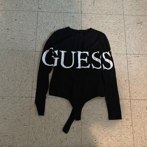 Black guess one piece long sleeved shirt